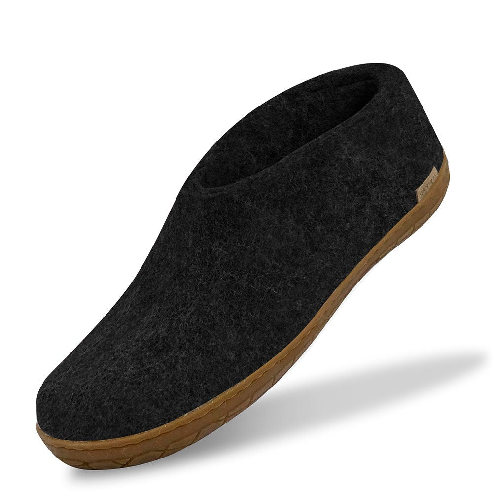 Glerups Felt Rubber Sole Shoe - Charcoal