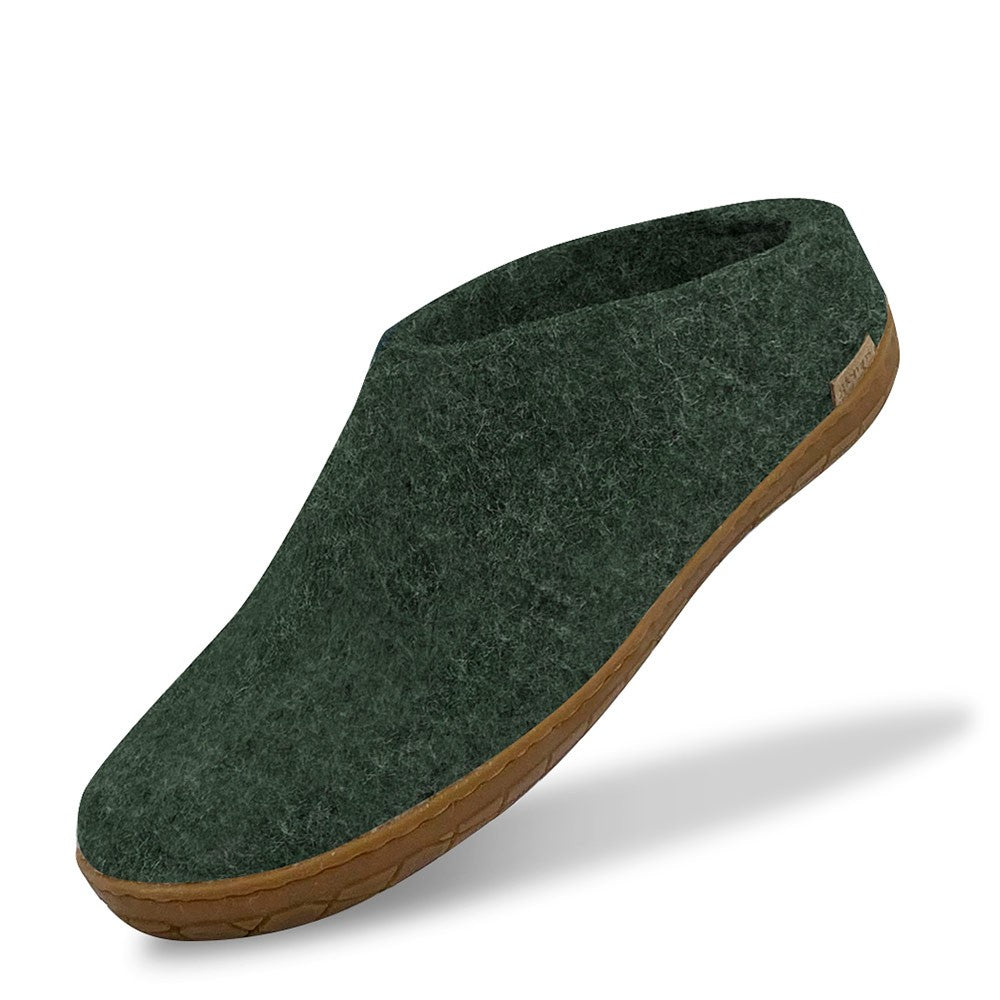 Glerups Felt Rubber Sole Mule - Forest