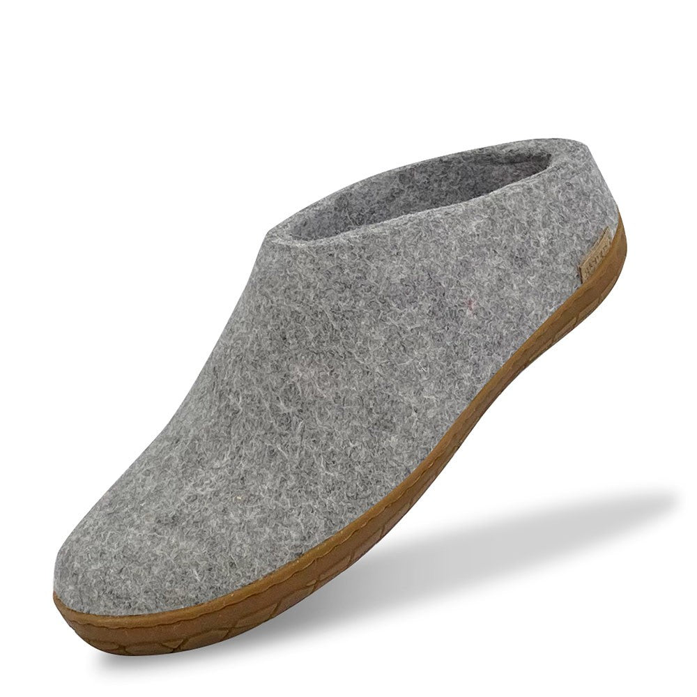 Glerups Felt Rubber Sole Mule - Grey