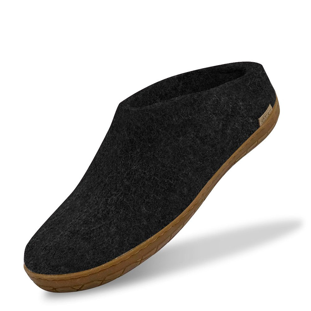 Glerups Felt Rubber Sole Mule - Charcoal