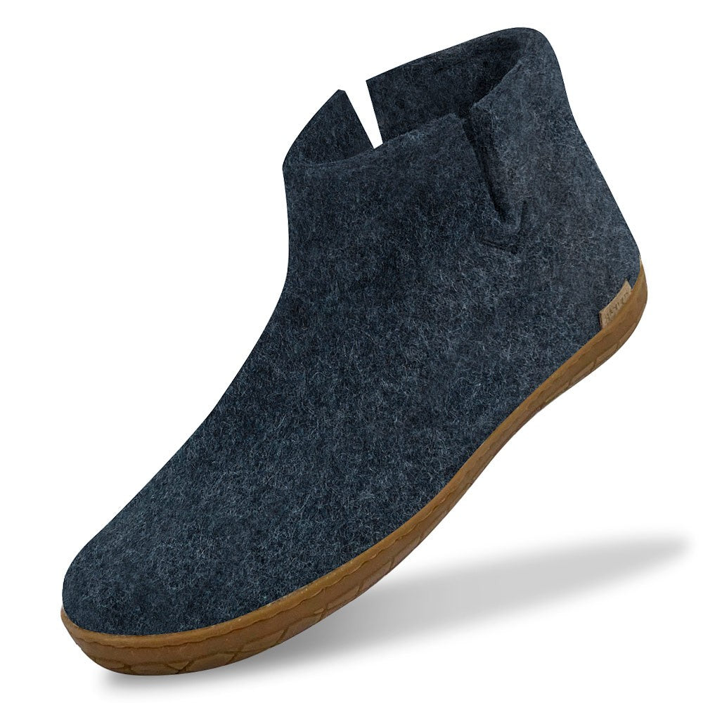 Glerups Felt Rubber Sole Boot - Denim