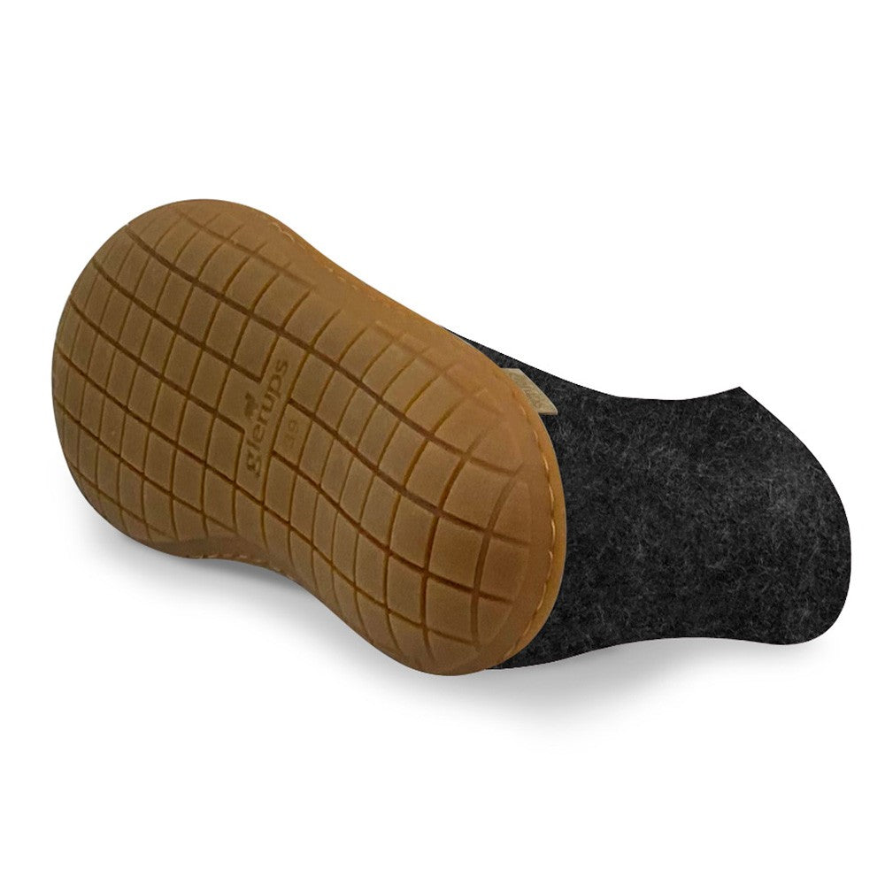 Glerups Felt Rubber Sole Boot - Charcoal