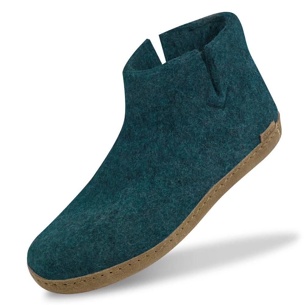 Glerups Felt Ankle Boot - Petrol