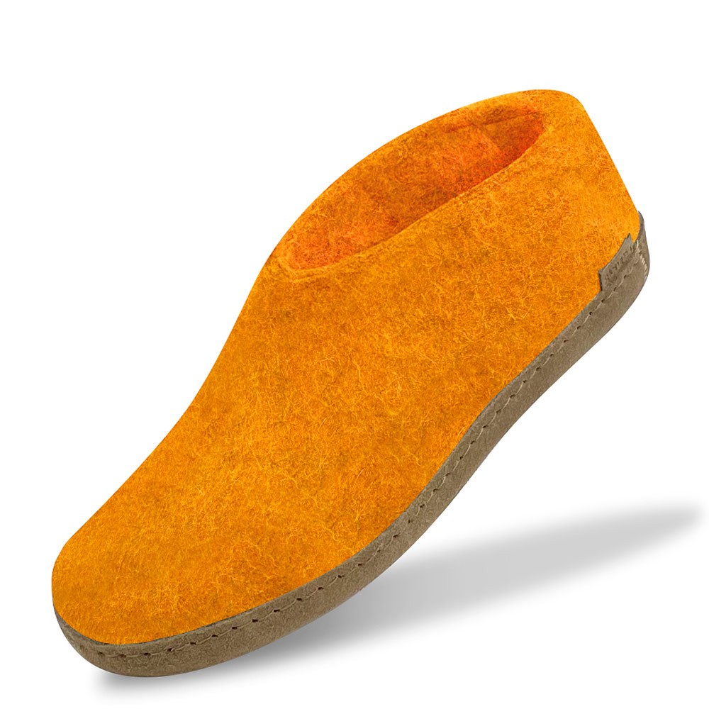 Glerups Felt House Shoe - Orange