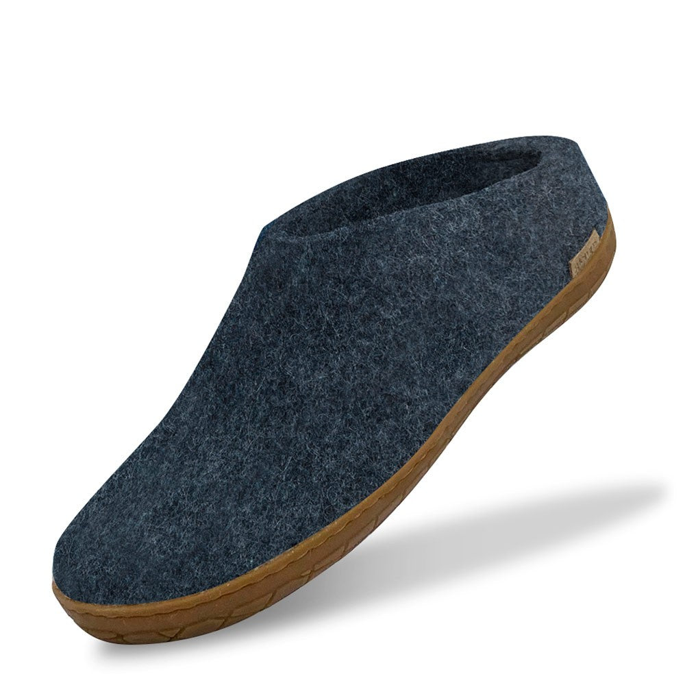 Glerups Felt Rubber Sole Mule - Denim