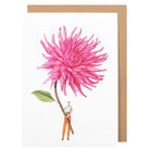 Laura Stoddart Pink Dahlia Greeting Card