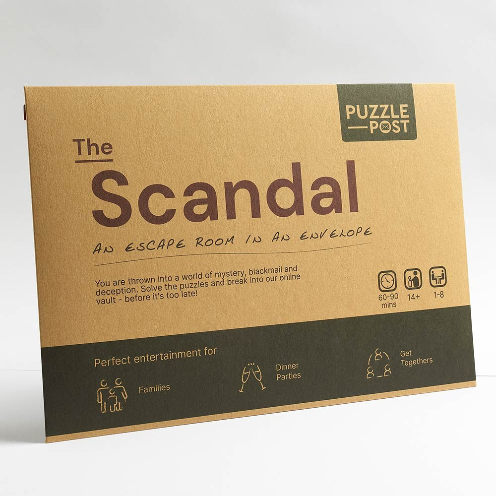 The Scandal Escape Room in an Envelope by Puzzle Post