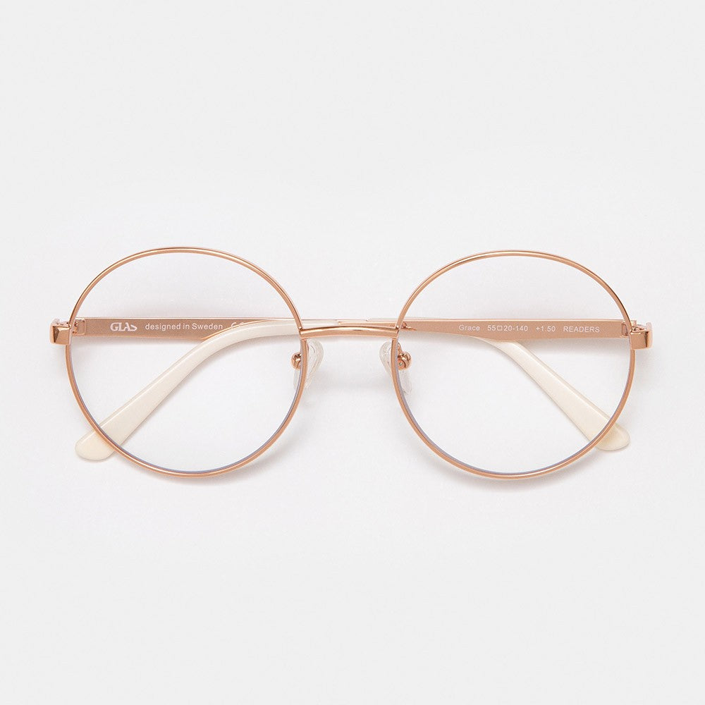 Glas Grace Reading Glasses - Rose Gold