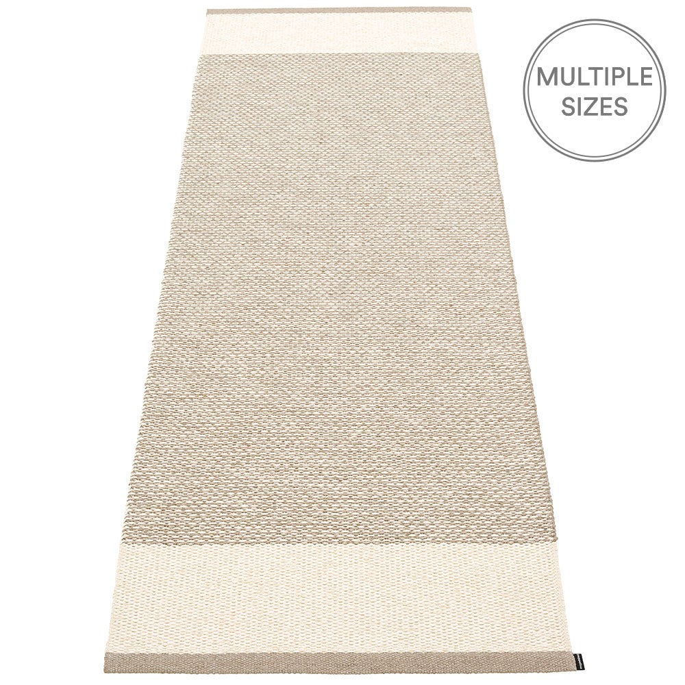 Pappelina Edit Runner - Mud : Vanilla : Linen Metallic - 75 x 200 cm