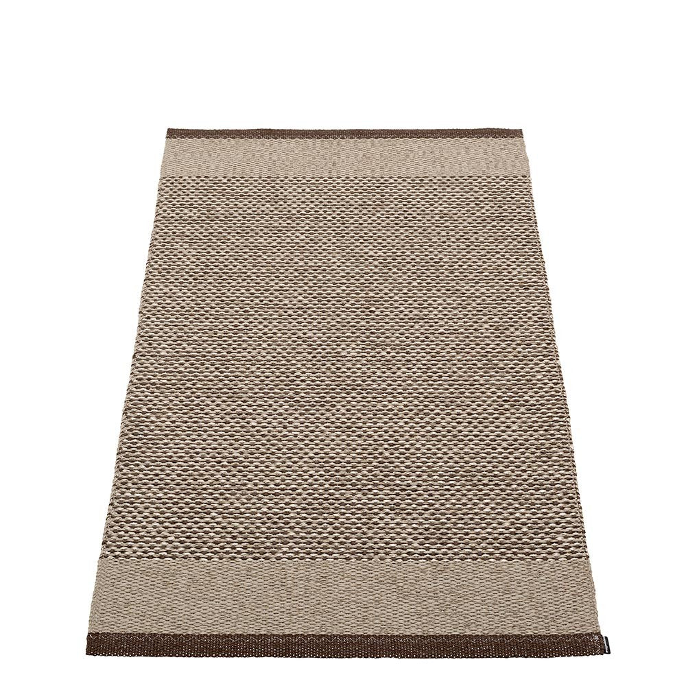 Pappelina Edit Runner - Dark Brown : Dark Linen : Linen Metallic - 70 x 120 cm