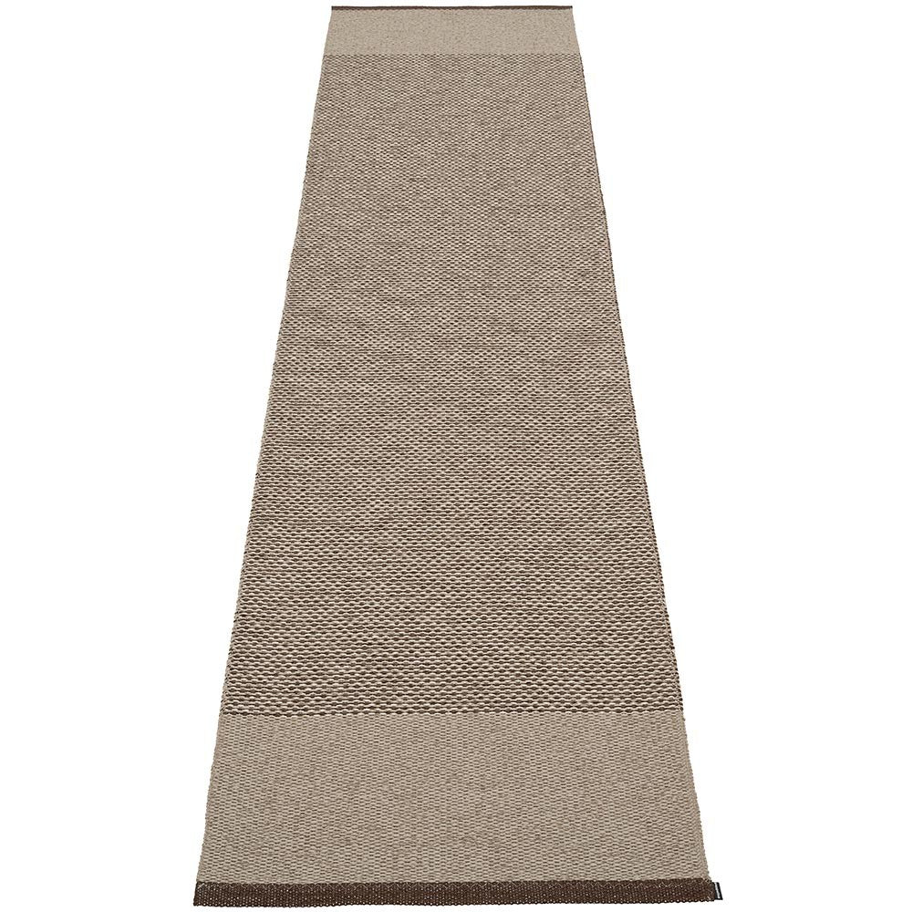 Pappelina Edit Runner - Dark Brown : Dark Linen : Linen Metallic - 70 x 300 cm