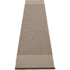 Pappelina Edit Runner - Dark Brown : Dark Linen : Linen Metallic - 70 x 300 cm