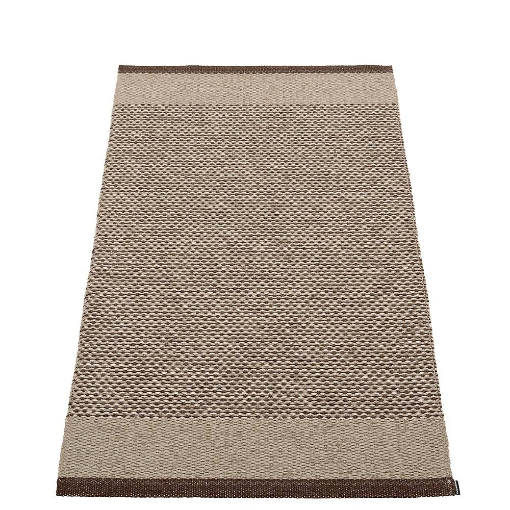 Pappelina Edit Runner - Dark Brown : Dark Linen : Linen Metallic - 85 x 160 cm