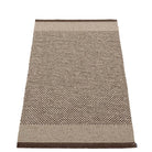 Pappelina Edit Runner - Dark Brown : Dark Linen : Linen Metallic - 85 x 160 cm