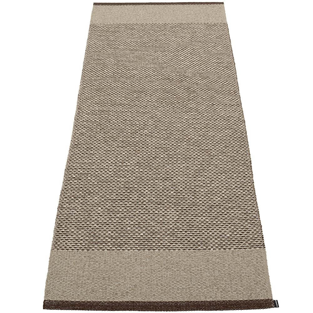 Pappelina Edit Runner - Dark Brown : Dark Linen : Linen Metallic - 85 x 260 cm