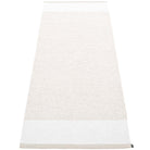 Pappelina Edit Runner - Fossil Grey : White : White Metallic - 85 x 260 cm