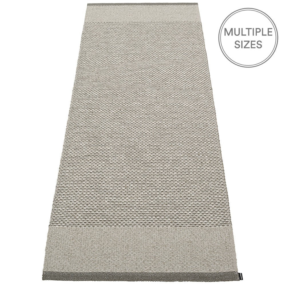 Pappelina Edit Runner - Charcoal : Warm Grey : Stone Metallic - 70 x 200 cm