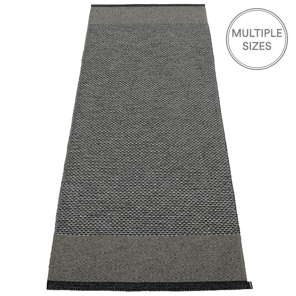 Pappelina Edit Runner - Black : Charcoal : Granit Metallic - 70 x 200 cm