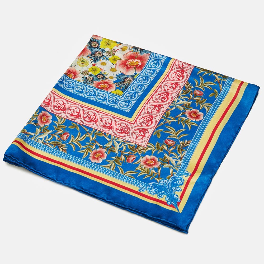 Flora Danica Blue Rose Garden Silk Scarf