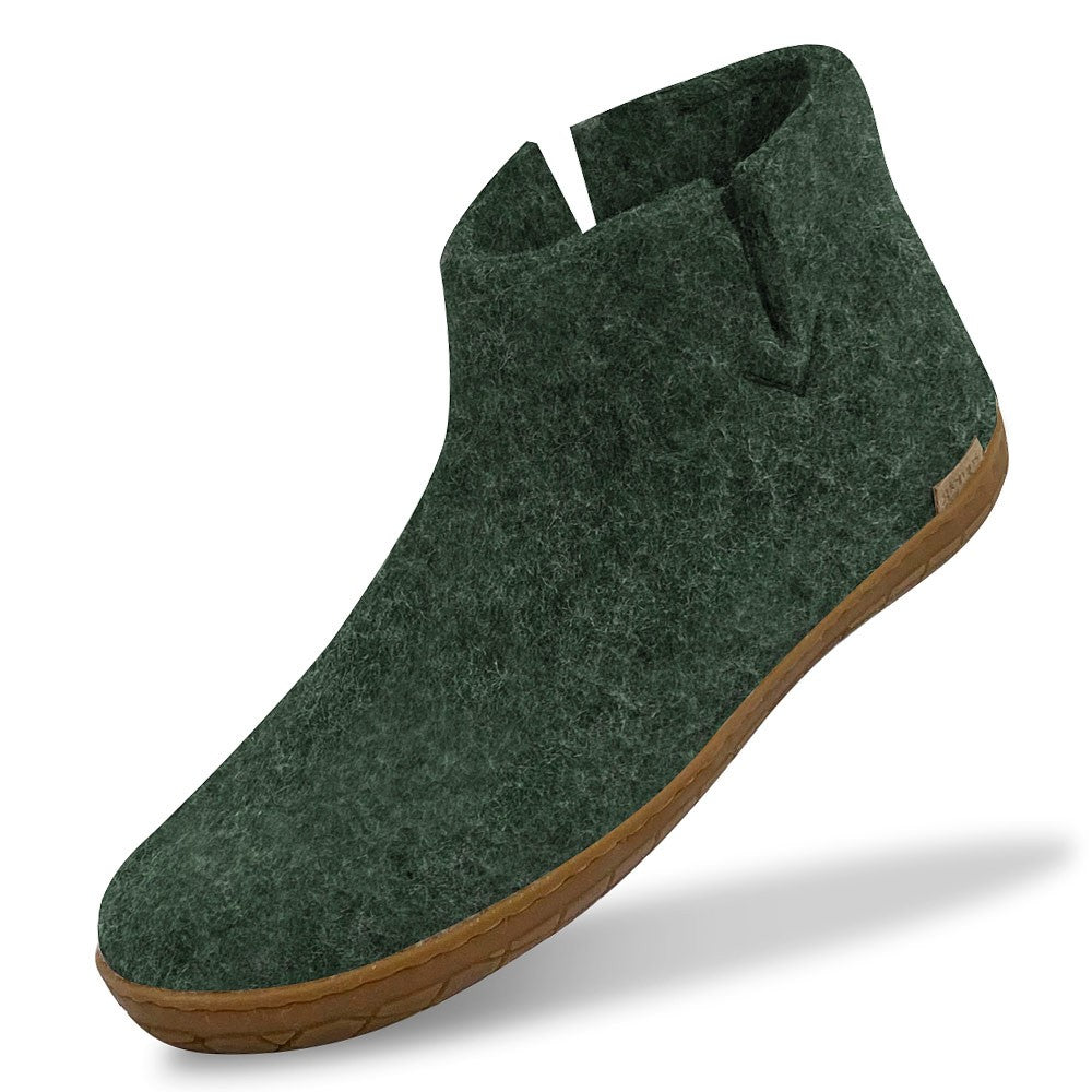 Glerups Felt Rubber Sole Boot - Forest