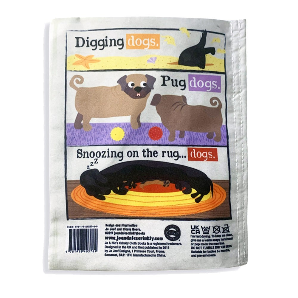 Jo & Nic's Crinkly Cloth Book - Just Dogs