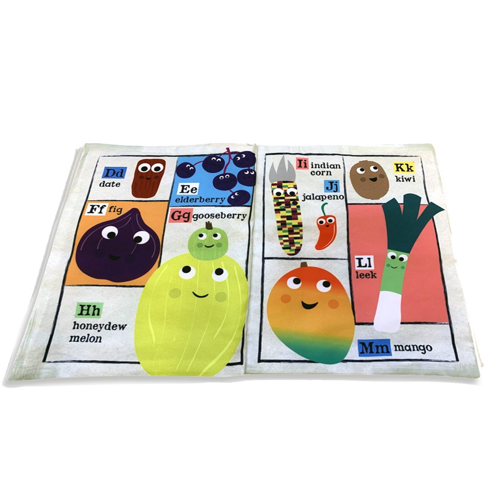 Jo & Nic's Crinkly Cloth Book - Fruit & Vegetable Alphabet