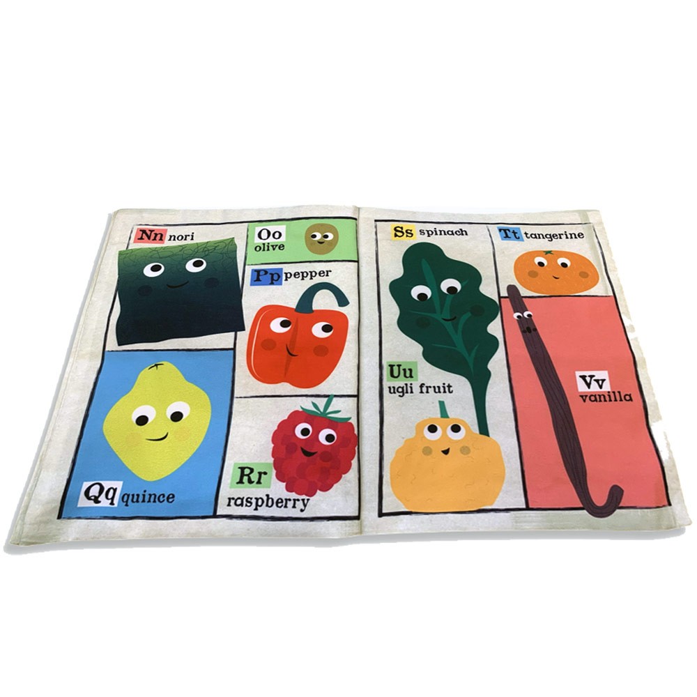 Jo & Nic's Crinkly Cloth Book - Fruit & Vegetable Alphabet