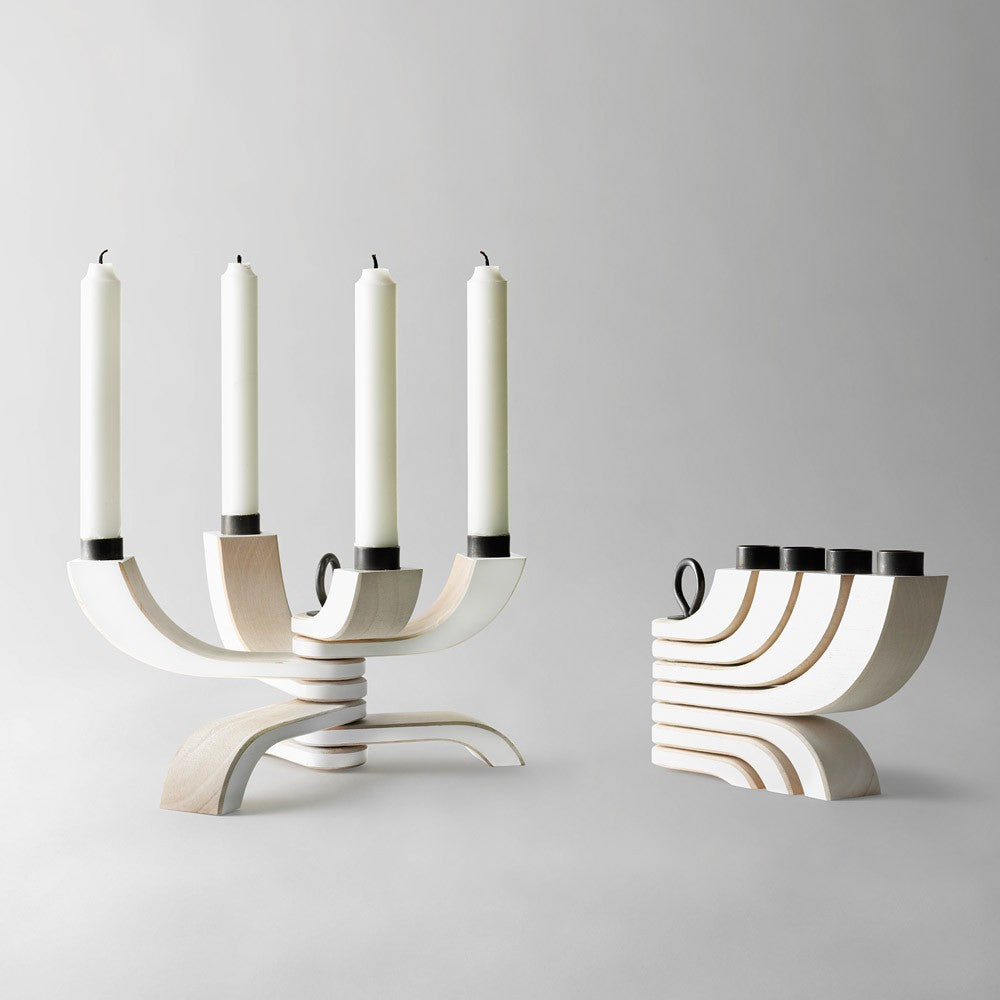 Design House Stockholm Nordic Light White Four Arm Candleholder 