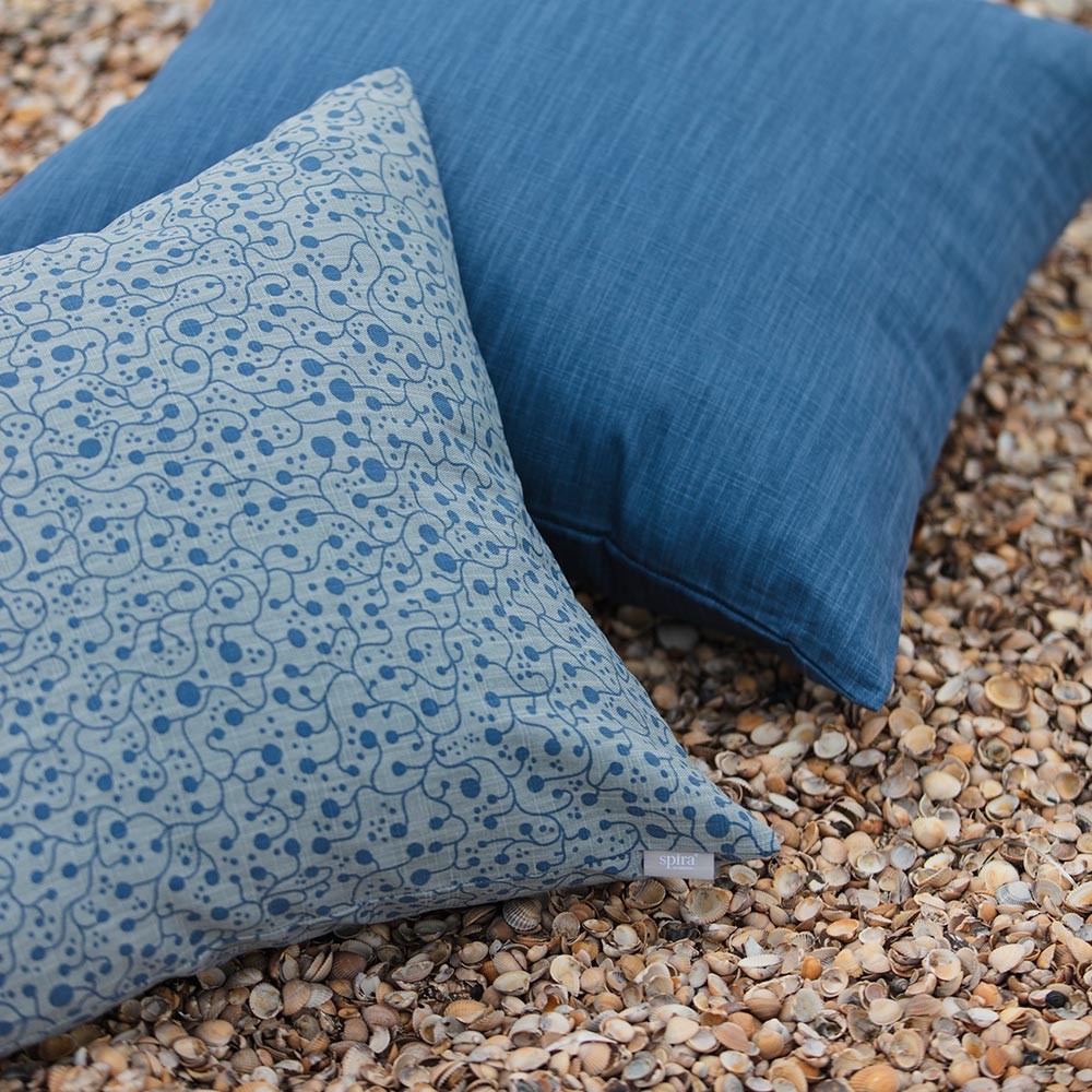 Spira of Sweden Knopp Cushion Cover - Denim Blue