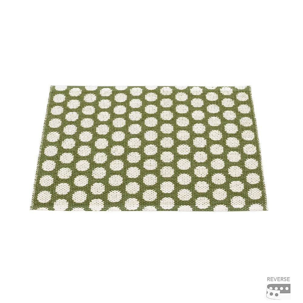 Pappelina Noa Dark Olive & Vanilla Mat - 70 x 50 cm Reverse