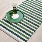 Pappelina Teo Runner - Dark Green : Grass Green : Vanilla - 70 x 120 cm