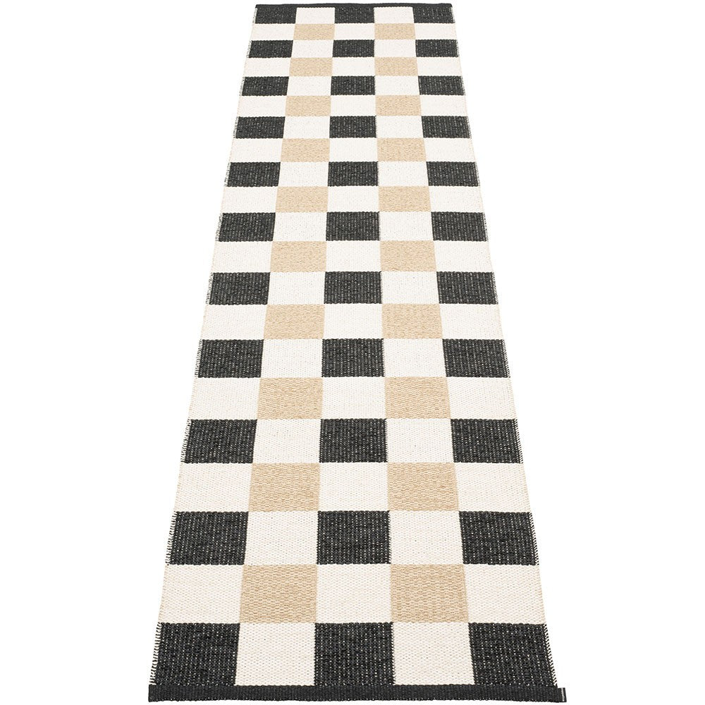 Pappelina Pix Runner - Black : Vanilla : Beige - 70 x 300 cm