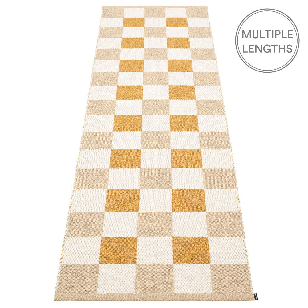 Pappelina Pix Runner - Beige : Vanilla : Ochre - 70 x 240 cm