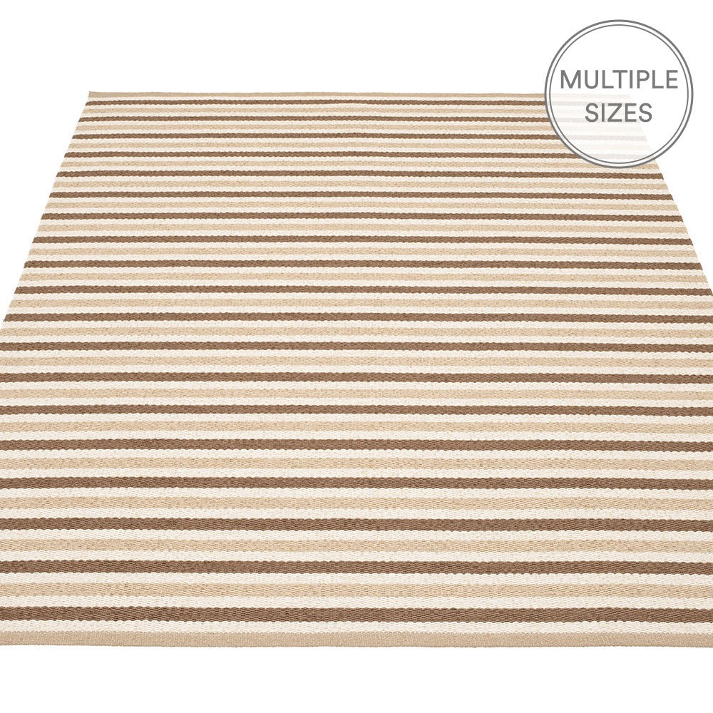 Pappelina Teo Rug - Brown : Beige : Vanilla - 180 x 260 cm