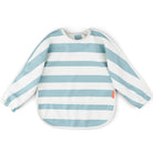 Done By Deer Sleeved Pocket Bib - Blue Stripes