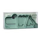 Done by Deer Silicone Stick & Stay Snackplate - Croco - Green