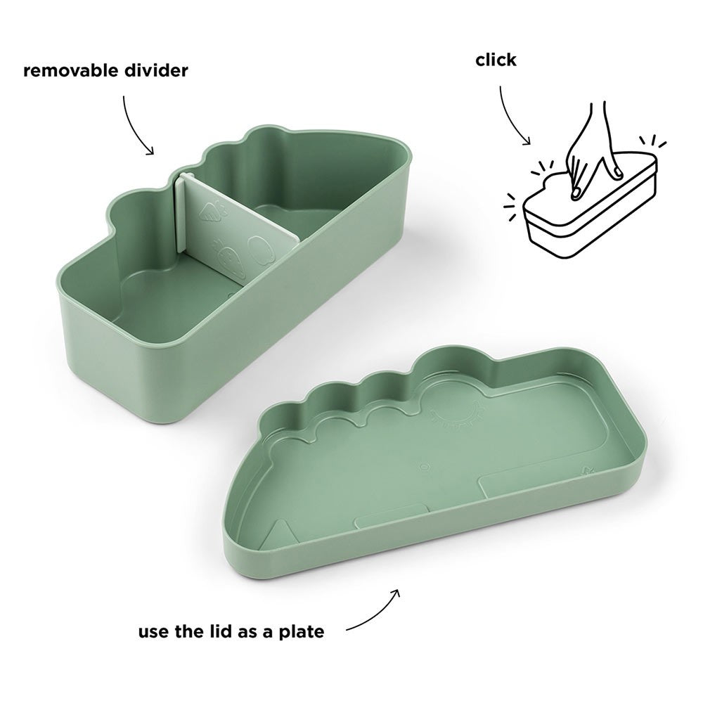 Done by Deer Kiddish Lunch Box - Croco Green 