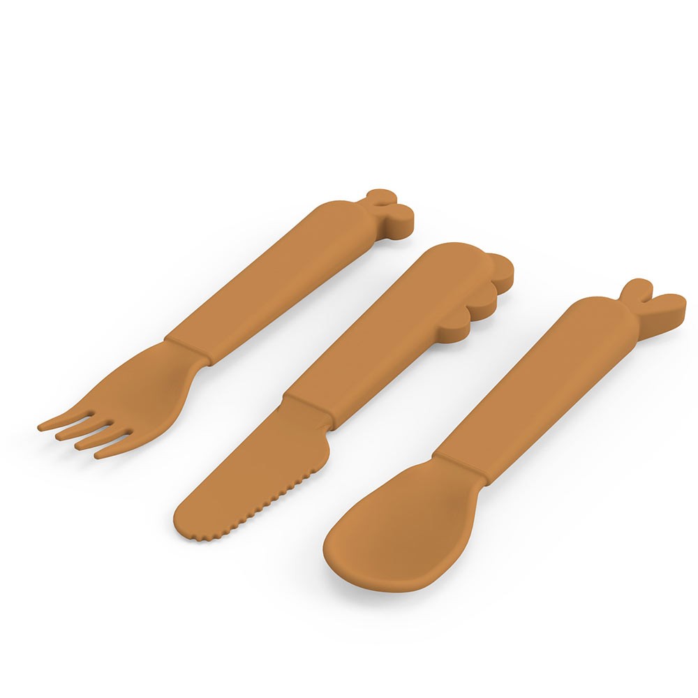 Done by Deer Kiddish Cutlery Set - Mustard