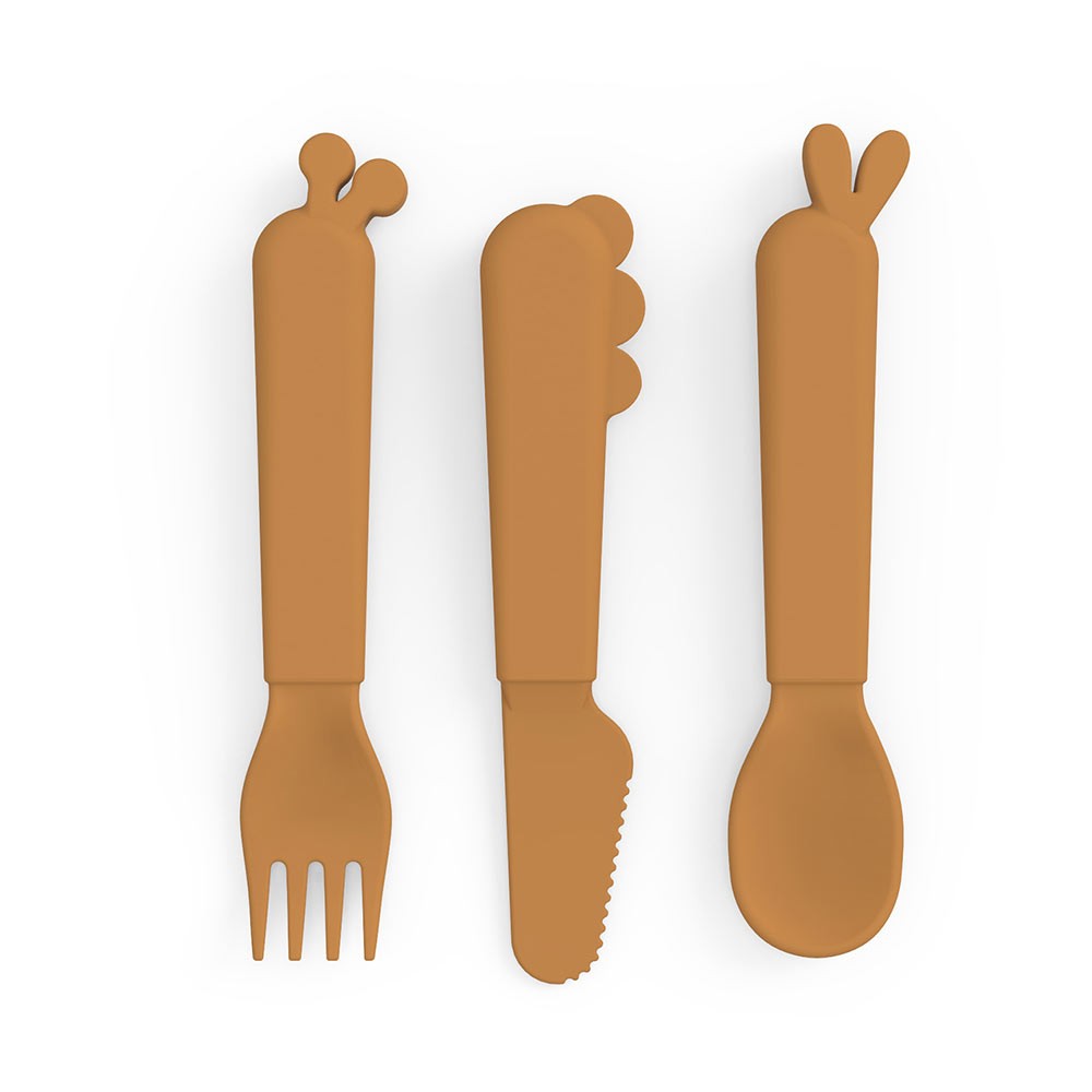 Done by Deer Kiddish Cutlery Set - Mustard