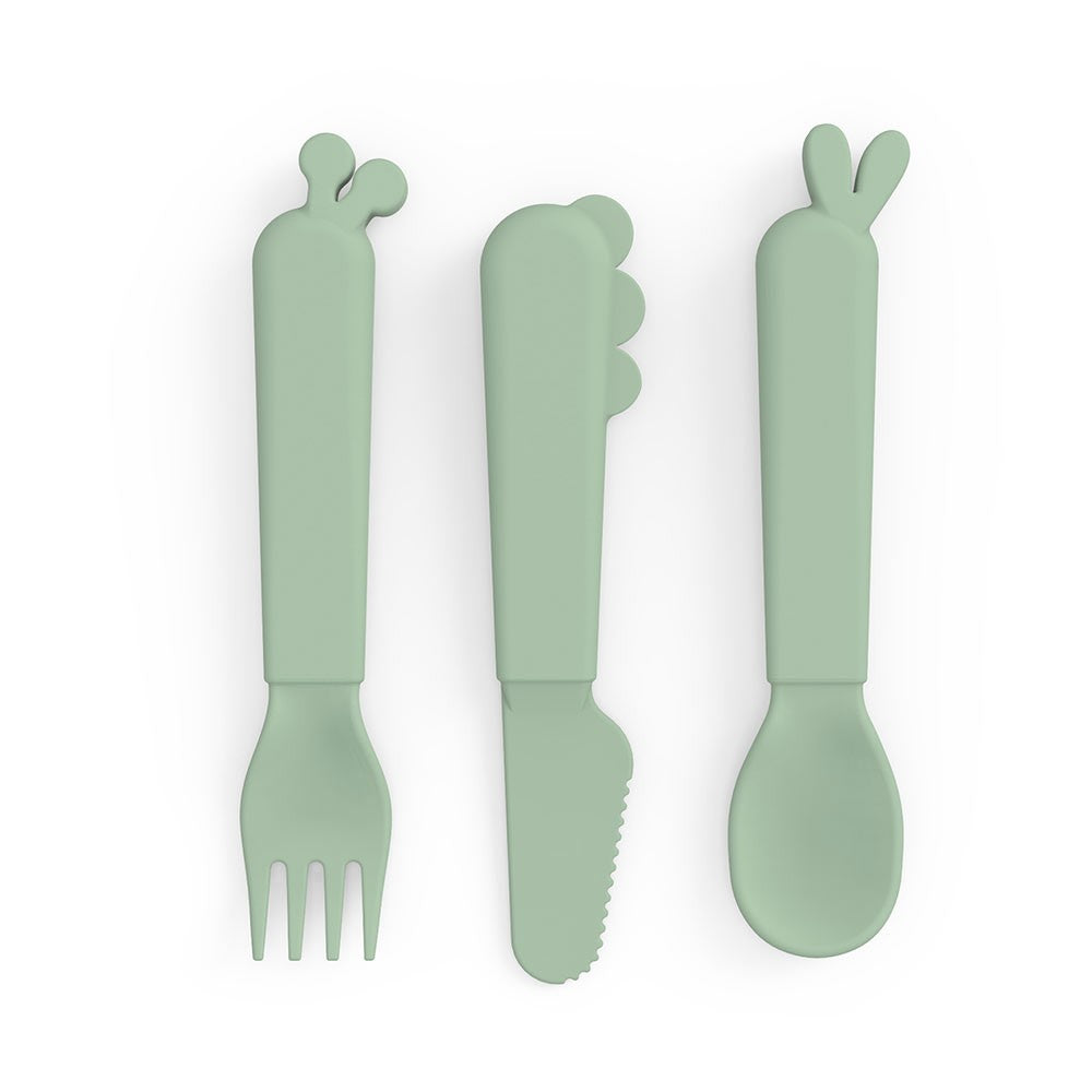 Done by Deer Kiddish Cutlery Set - Green