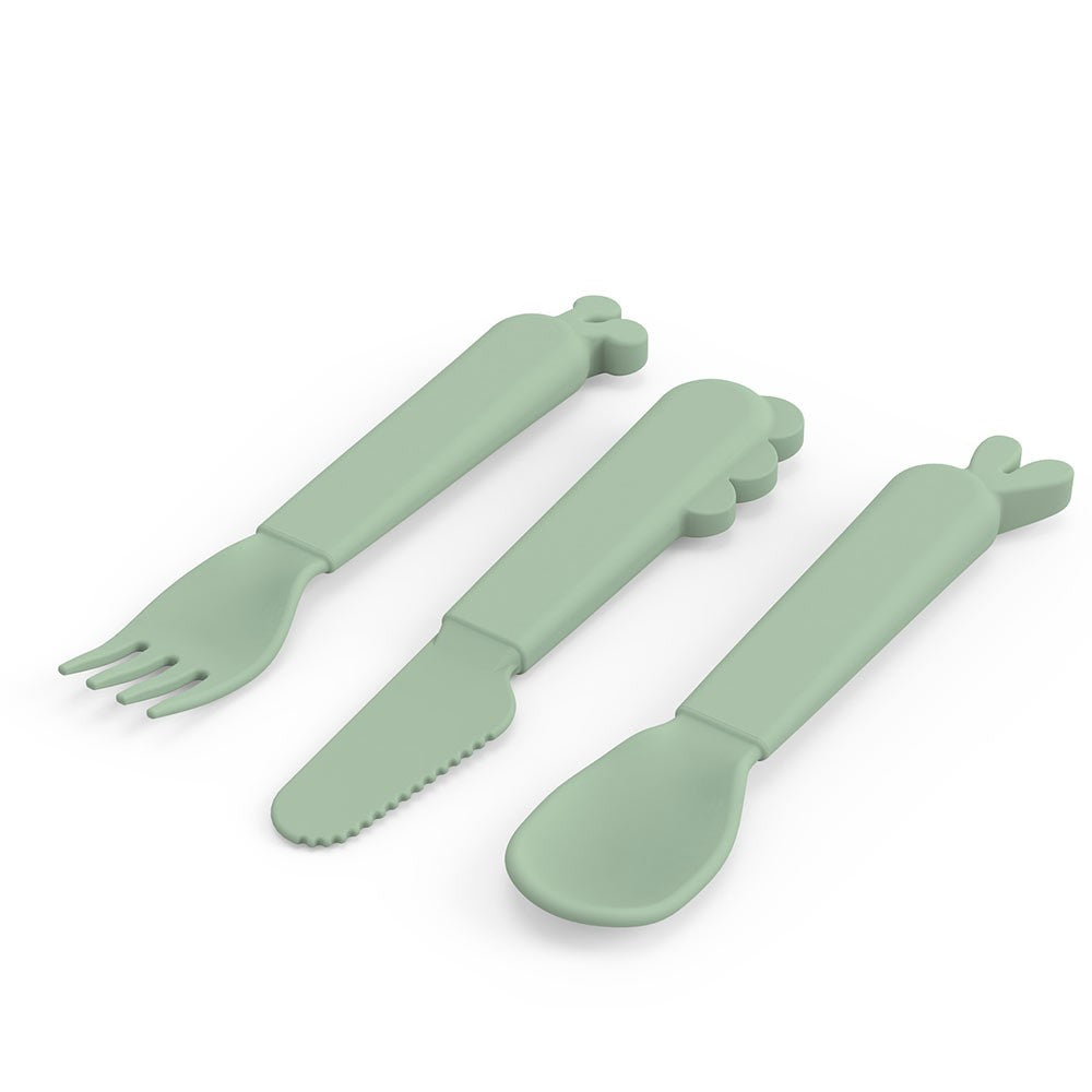 Done by Deer Kiddish Cutlery Set - Green