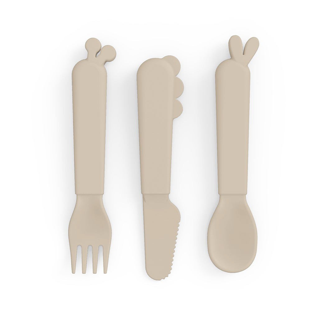 Done by Deer Kiddish Cutlery Set - Sand