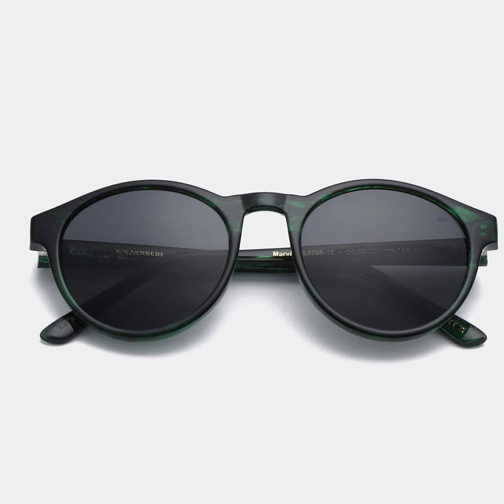 A.Kjaerbede Sunglasses - Marvin Green Marble Transparent