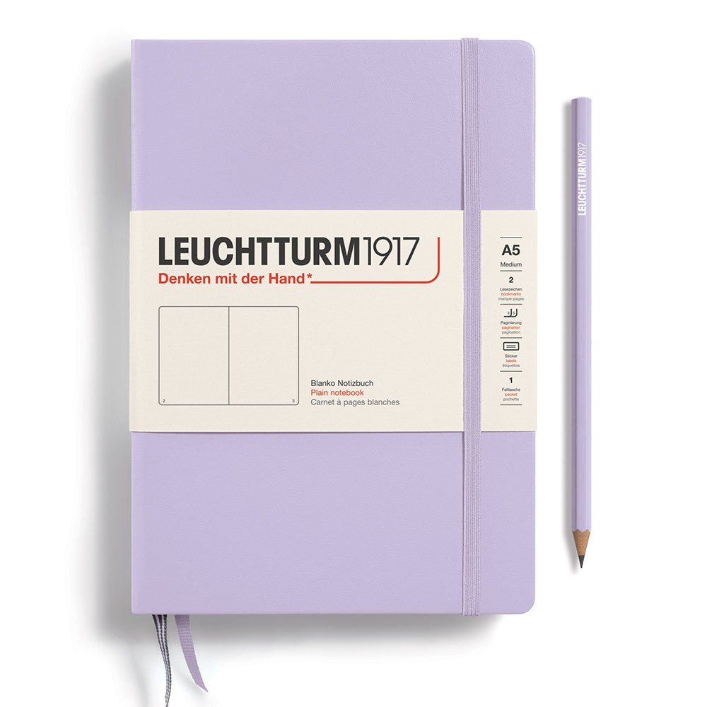 Leuchtturm1917 A5 Hardcover Plain Notebook - Lilac