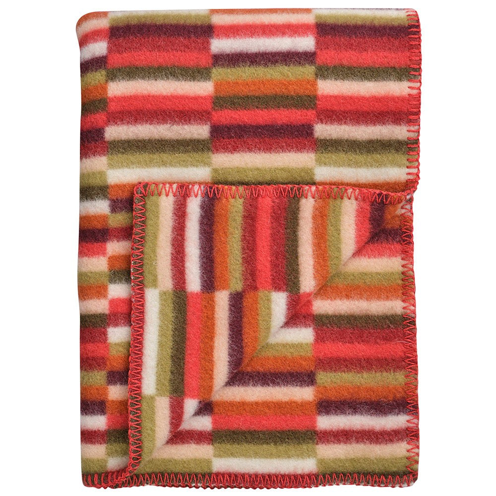 Røros Tweed Ida Throw - Red Shades