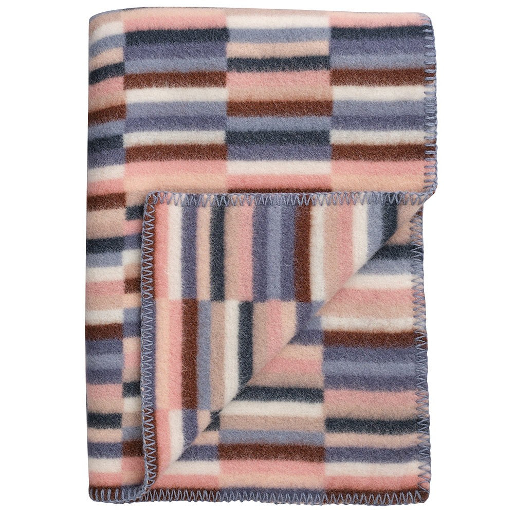 Røros Tweed Ida Throw 135 x 200 cm - Rosa Blue