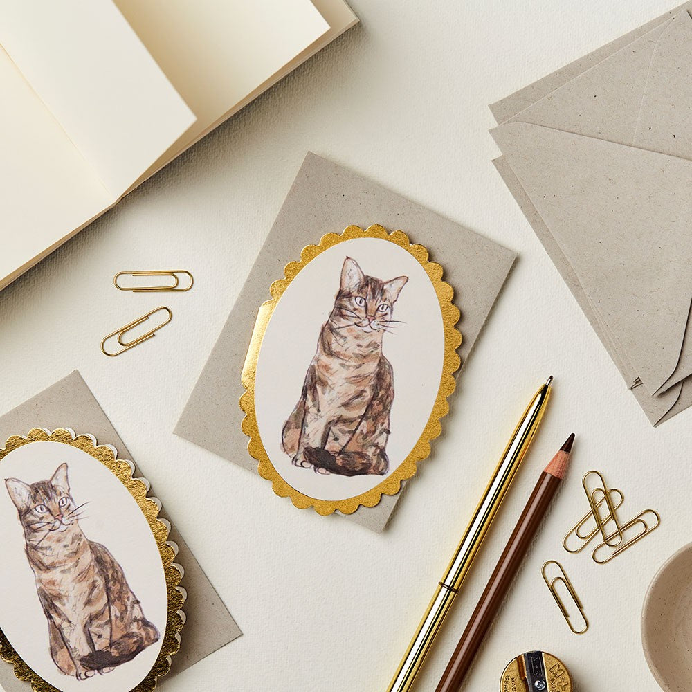 Wanderlust Paper Co. Tabby Cat Mini Card 