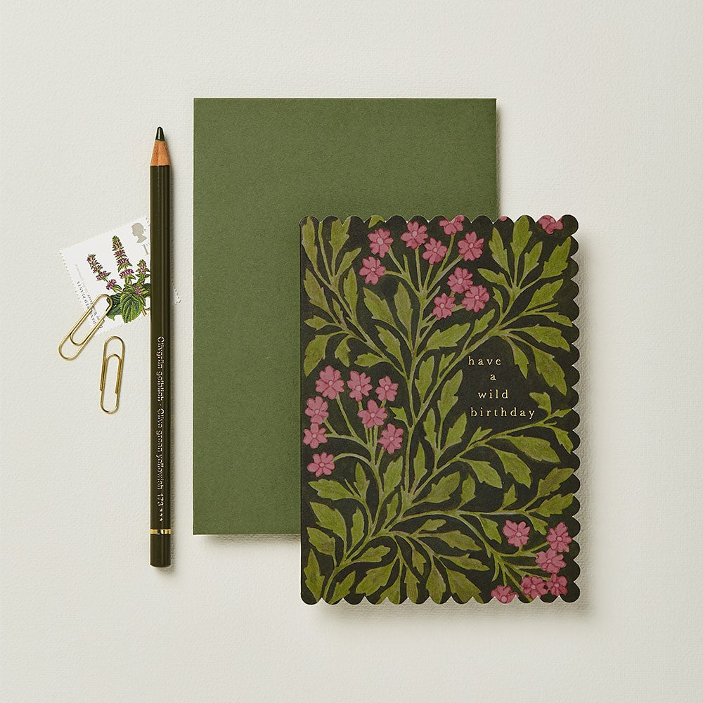 Wanderlust Paper Co. Green Flora 'Wild Birthday' Card