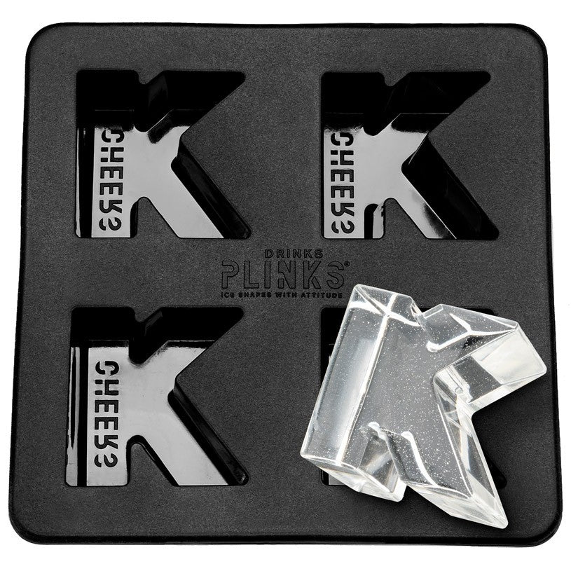 DrinksPlinks Letter K Ice Cube Tray