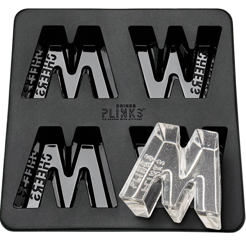 DrinksPlinks Letter M Ice Cube Tray